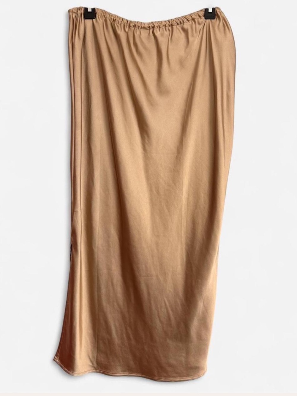 Gold Old Navy Satin-Look Midi Skirt - Picture 2 of 4